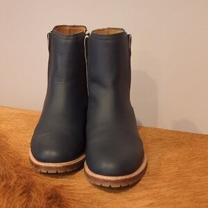 Lucchese Navy Leather Boots